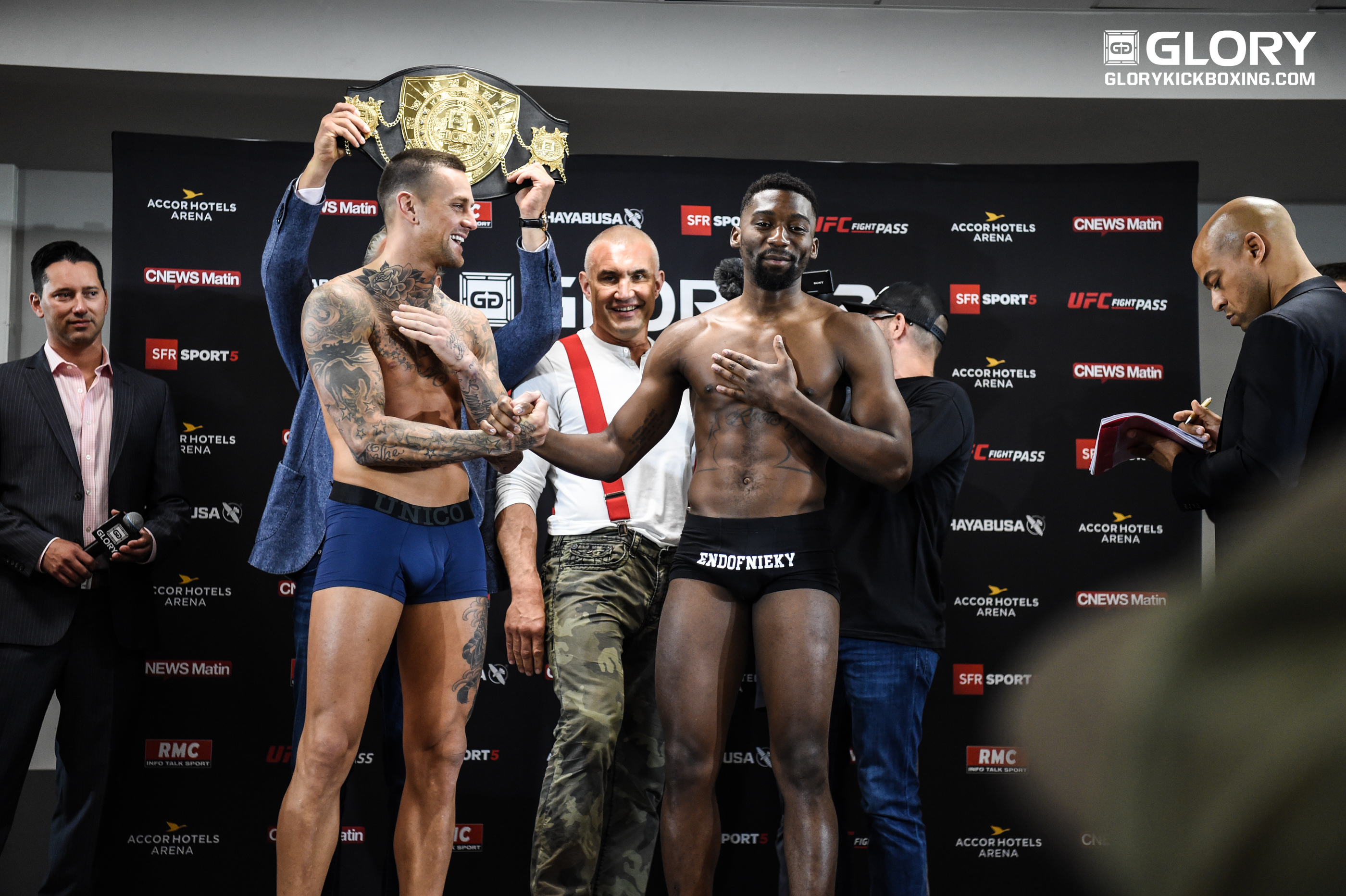 GLORY 42 'Doumbe vs. Holzken' weighin results MMA Plus